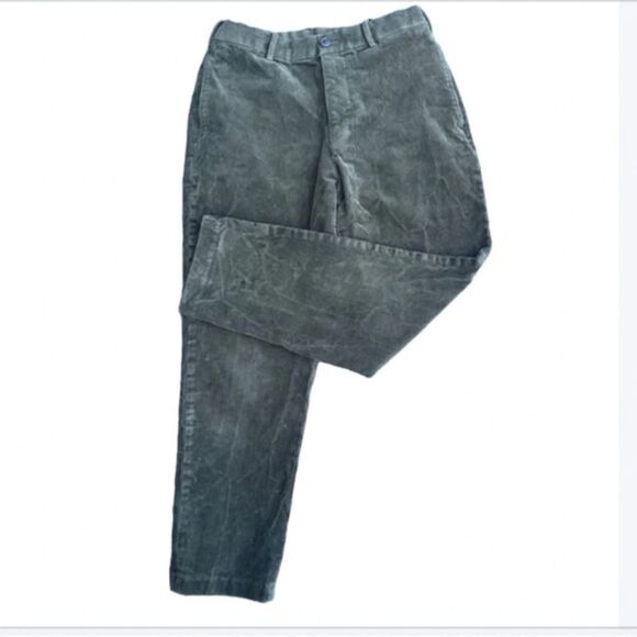 Uniqlo green corduroy pants size 2 straight leg academia casual hipster VSCO - Picture 3 of 4